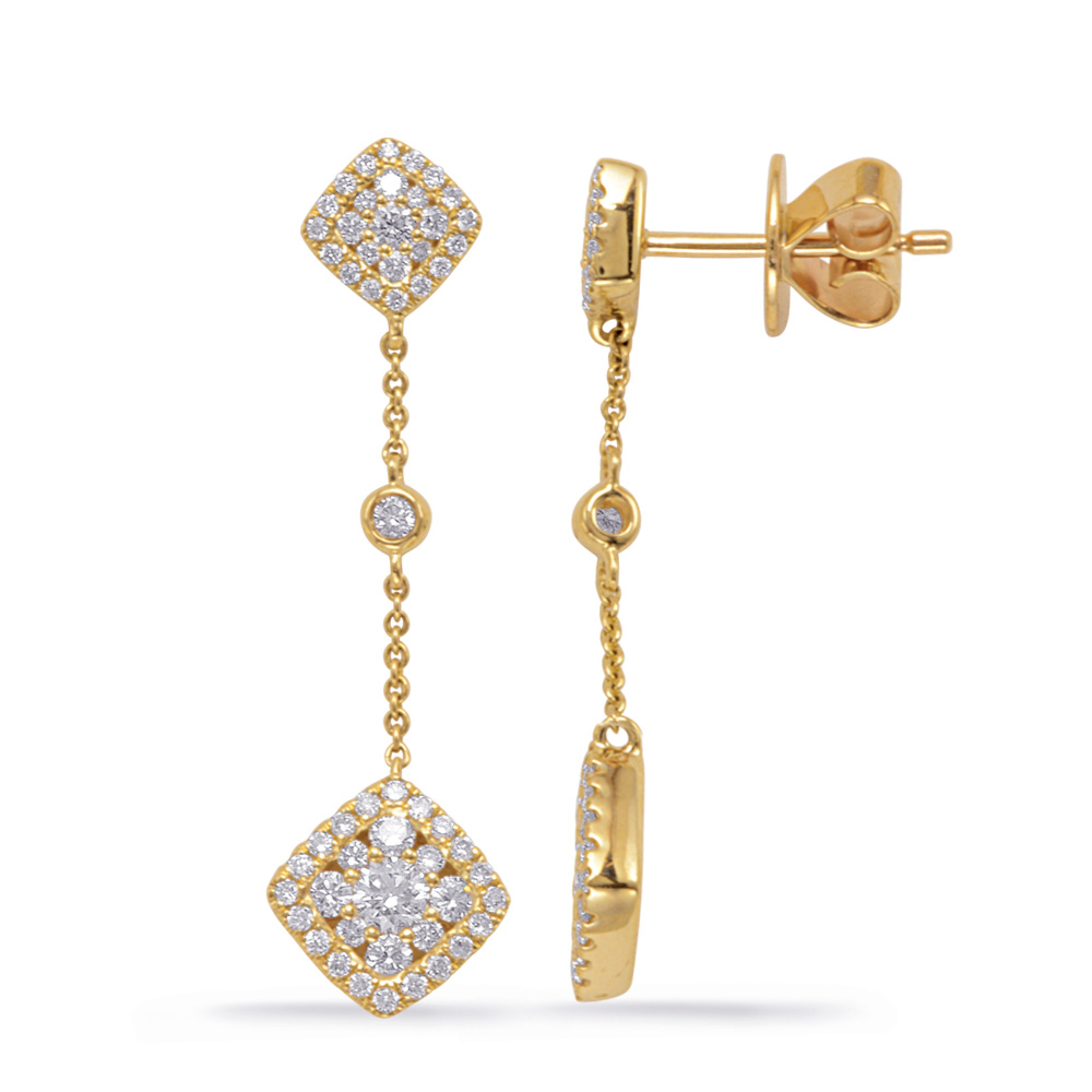 Elegant Yellow Gold Dangle Earrings Jensen Jewelers