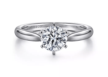 Solitaire White Gold Engagement Ring