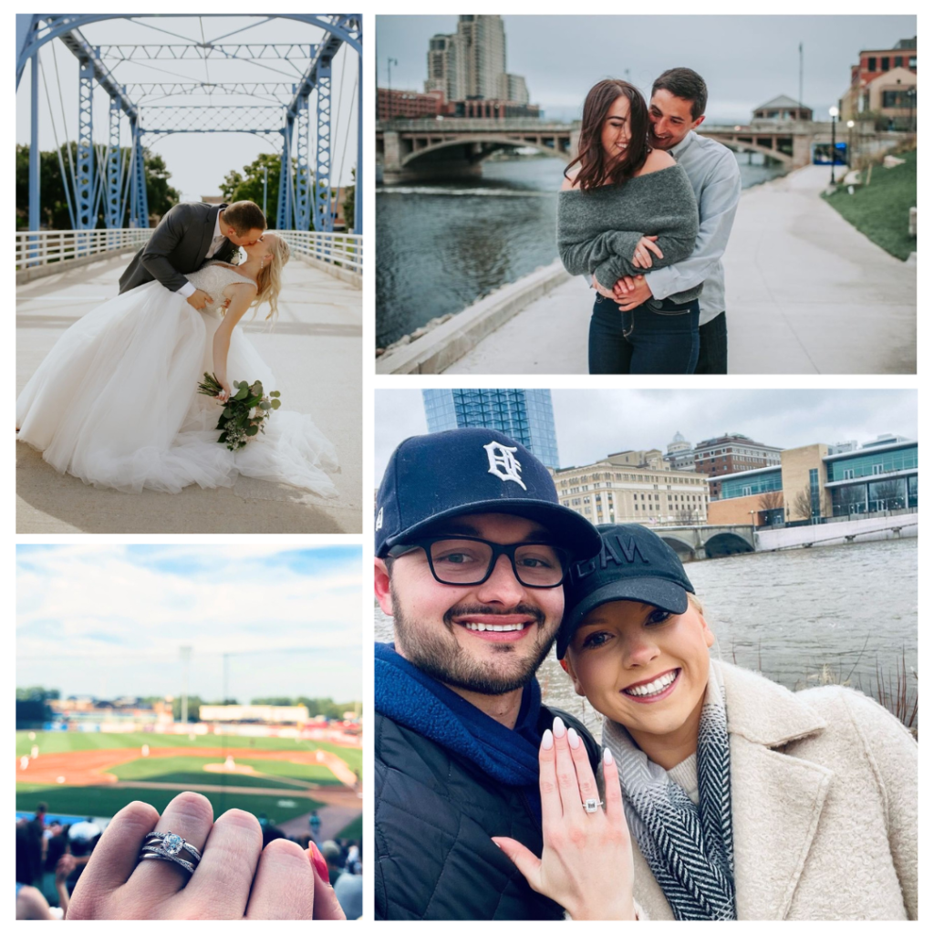 some of our engagement ring couples around Grand Rapids
